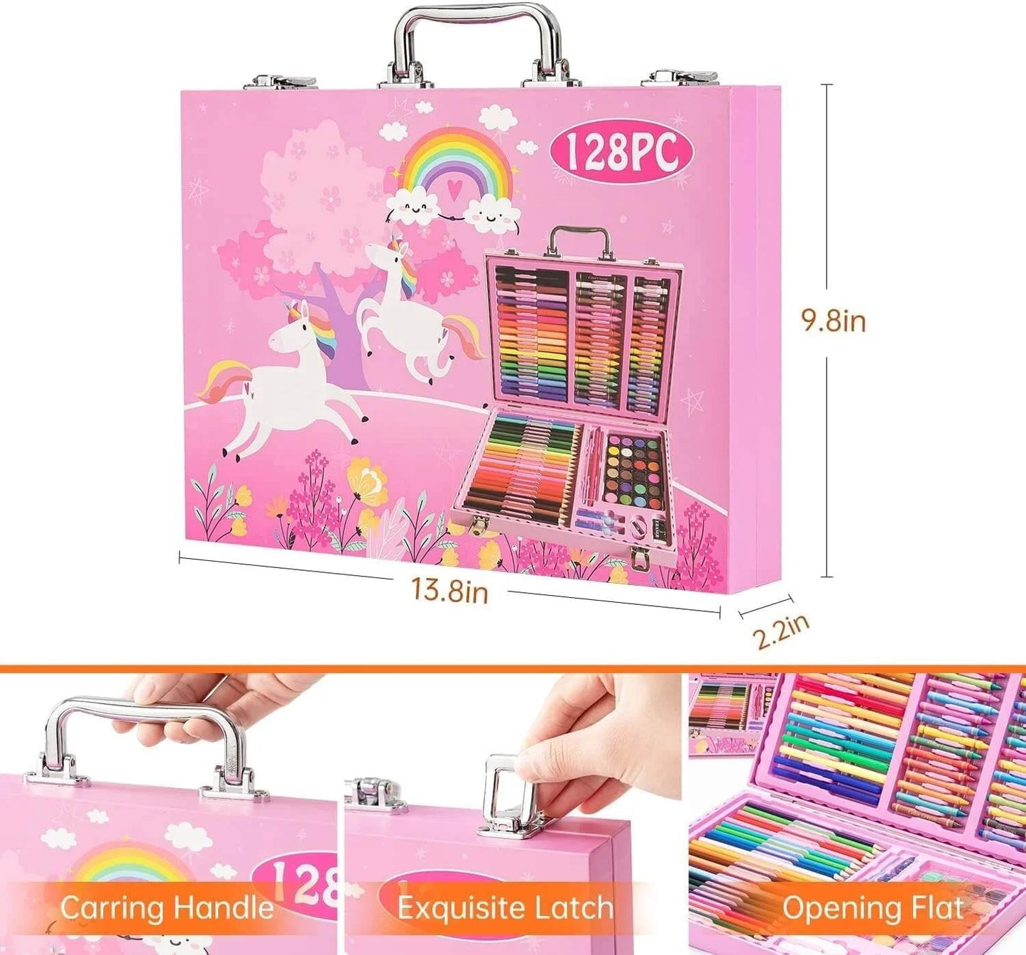 128 Pcs KIds Premium DRawing Art Colours Set