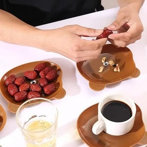 Set of 8 Pcs Bear Shape food Serving dish with holder
