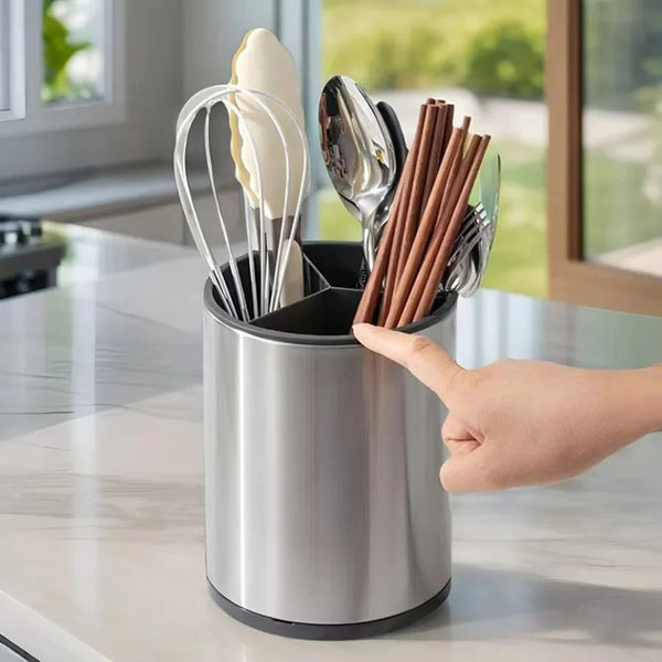 360 Rotaing Stainless Steel Countertop Organizer