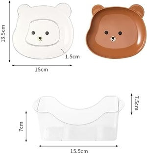 Set of 8 Pcs Bear Shape food Serving dish with holder